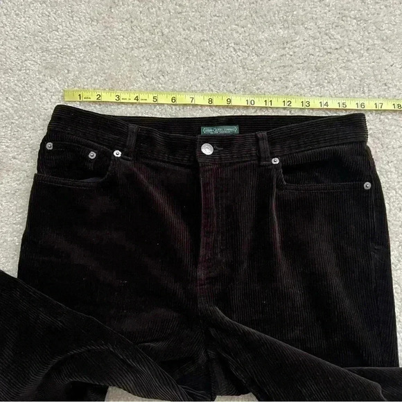 Ralph Lauren Jeans Company Brown Corduroy Pants Wm Sz 10 Wide Leg Boot Cut $199 - Picture 10 of 16